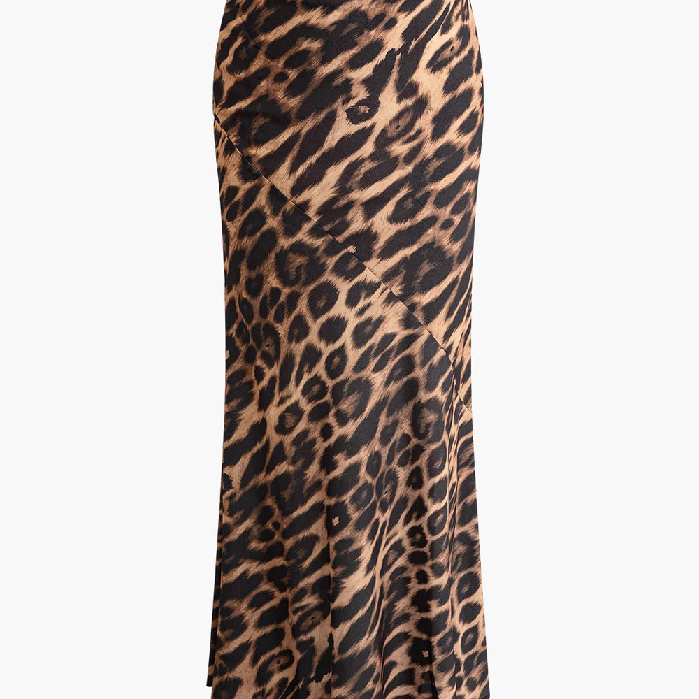 Fierce Grace Leopard Midi Skirt